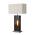 Deus Ex Machina Table Lamp with Nightlight feature - 24", Espresso and Brushed Nickel, 4-way switch, Edison LED bulb