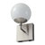 Globe Wall Sconce - 10'', Satin Nickel, Plug-in with Rocker Switch