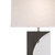 Half Moon Table Lamp with Nightlight feature - 30", Charcoal Gray Wood and Brushed Nickel, 4-Way Rotary switch