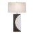 Half Moon Table Lamp with Nightlight feature - 30", Charcoal Gray Wood and Brushed Nickel, 4-Way Rotary switch