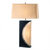 Half Moon Table Lamp with Nightlight feature - 30",  Dark Brown and Brushed Nickel, 4-Way Rotary switch