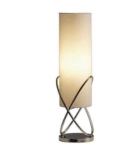 Nova of California Internal Table Lamp - Chrome, White Linen Shade, Dimmer Switch product