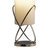 Internal Table Lamp - Chrome, White Linen Shade, Dimmer Switch