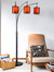 Layers Natural Mica 3 Light Arc Floor Lamp - 86", Charcoal Gray & Gunmetal, Dimmer Switch