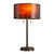 Layers Natural Mica Table Lamp - 25", Charcoal Grey Wood & Gunmetal, Dual Pull Chair Switch