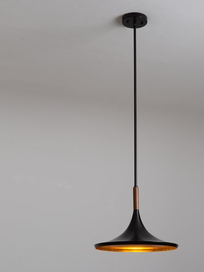 Nova of California Lodi Pendant Light Large - Matte Black, Walnut product
