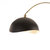 Luna Bella Arc Floor Lamp - 92", Weathered Brass, Matte Black/Gold Leaf Shade, Dimmer Switch, Marble base