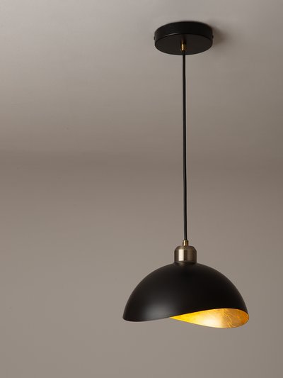 Nova of California Luna Bella Pendant Light Small - Matte Black, Weathered Brass product