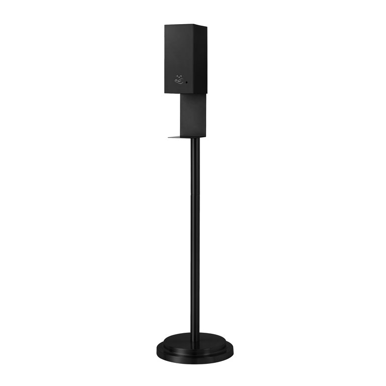 Luxe Floor Stand Touchless Hand Sanitizer Dispenser - 54", Matte Black, Powermist - Black