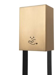 Luxe Tabletop Touchless Hand Sanitizer Dispenser - 21", Brushed Brass, Powermist