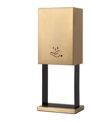 Luxe Tabletop Touchless Hand Sanitizer Dispenser - 21", Brushed Brass, Powermist - Brushed Brass