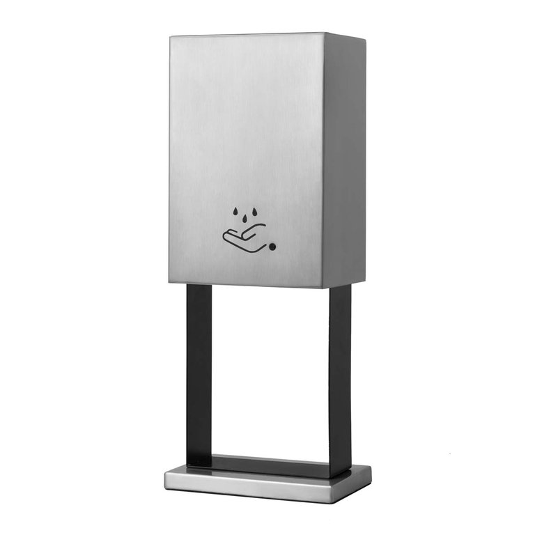 Luxe Tabletop Touchless Hand Sanitizer Dispenser - 21", Satin Nickel, Powermist - Satin Nickel