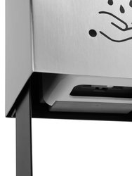 Luxe Tabletop Touchless Hand Sanitizer Dispenser - 21", Satin Nickel, Powermist