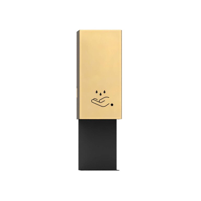 Luxe Wall Mount Touchless Hand Sanitizer Dispenser - 19", Brushed Brass, Powermist - Brushed Brass