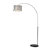 Marilyn 1 Light Arc Floor Lamp - 94", Chrome, Mylar & Crystal shade, Rotary Switch, Marble base