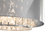 Marilyn 1 Light Arc Floor Lamp - 94", Chrome, Mylar & Crystal shade, Rotary Switch, Marble base
