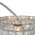 Marilyn 3 Light Arc Floor Lamp - 90", Polished Chrome & Mylar/Crystal Shades, Rotary Switch, Marble base