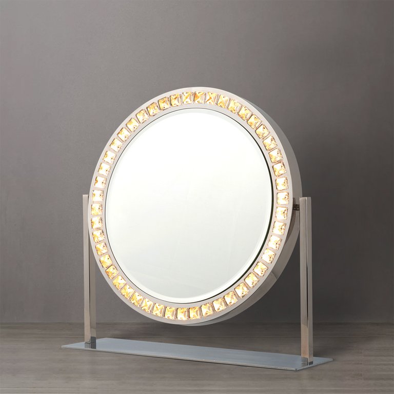 Marilyn Table Top LED Vanity Mirror - Chrome