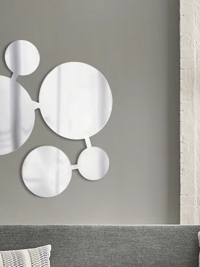 Nova of California Marshmallow Wall Art Mirror - 33", Chrome, multi-mirror design product