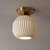 Moraga Bone Porcelain Semi-Flush Mount Ceiling Light - Weathered Brass