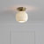 Moraga Bone Porcelain Semi-Flush Mount Ceiling Light - Weathered Brass