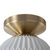 Moraga Bone Porcelain Semi-Flush Mount Ceiling Light - Weathered Brass