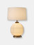 Moraga Table Lamp - 24", Bone Porcelain and Walnut, 4-Way Rotary Switch