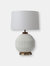 Moraga Table Lamp - 24", Bone Porcelain and Walnut, 4-Way Rotary Switch