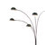 Mushroom 5 Light Arc Floor Lamp - Black Nickel, Dimmer switch, Marble base