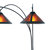 Natural Mica 3 Light Arc Floor Lamp - 86", Espresso Wood , Bronze & Amber Mineral Mica, Dimmer Switch, X-base