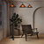 Natural Mica 3 Light Arc Floor Lamp - 86", Espresso Wood , Bronze & Amber Mineral Mica, Dimmer Switch, X-base