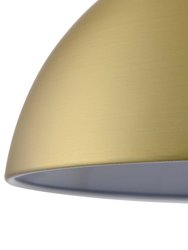 Nova of California Domus Sconce, Brushed Brass 15" Brushed Brass On/Off