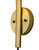 Nova of California Domus Sconce, Brushed Brass 15" Brushed Brass On/Off