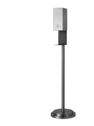 Nova of California Hand Sanitizer 54" Floor Stand Dispenser with Touchless Powermist Feature - Satin Nickel
