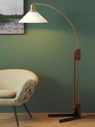 Nova of California Melmar Chairside 1Lt Arc Lamp-Weathered Brass