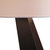 Obelisk Table Lamp - Chestnut Wood, Linen Shade, On/Off Switch