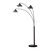 Paramount 3 Light Arc Floor Lamp - Gunmetal & Acrylic, Dimmer switch, Marble base