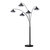 Paramount 5 light Arc Floor Lamp - Gunmetal and Acrylic, Dimmer switch, Marble base