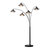 Paramount 5 light Arc Floor Lamp - Gunmetal and Acrylic, Dimmer switch, Marble base