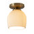 Petaluma Bone Porcelain Semi Flush Mount Ceiling Light - Weathered Brass