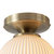 Petaluma Bone Porcelain Semi Flush Mount Ceiling Light - Weathered Brass