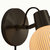 Petaluma Bone Porcelain Wall Sconce - Matte Black, Dimmer