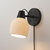 Petaluma Bone Porcelain Wall Sconce - Matte Black, Dimmer