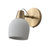 Petaluma Bone Porcelain Wall Sconce - Weathered Brass, Dimmer switch, portable