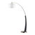 Plimpton 72" 1 Light Arc Floor Lamp - Espresso Wood and Brushed Nickel, On/Off Switch, Metal base