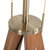 Quattro Table Lamp - Natural Ash Wood Finish & Weathered Brass, White Linen Shade