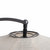 Roswell Table Lamp - Matte Black & Gunmetal Finish, White Linen Shade, Black Marble Base