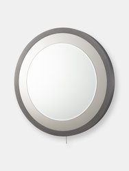 Round Gunmetal Starfall Vanishing Mirror