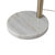 Santa Clara Bone Porcelain 3 Light Arc Floor Lamp - 85", Weathered Brass and Walnut, 4-Way Rotary Switch, Marble base