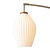 Santa Clara Bone Porcelain 3 Light Arc Floor Lamp - 85", Weathered Brass and Walnut, 4-Way Rotary Switch, Marble base